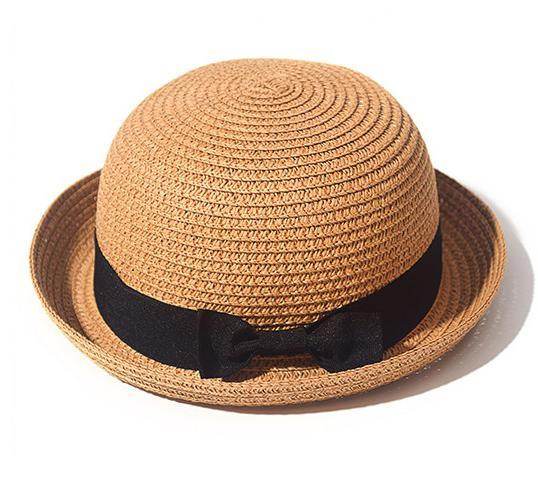 Women’s Summer Straw Hat – Bowknot Flat Brim Beach Cap - Stylemein