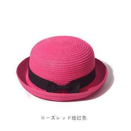 Women’s Summer Straw Hat – Bowknot Flat Brim Beach Cap - Stylemein