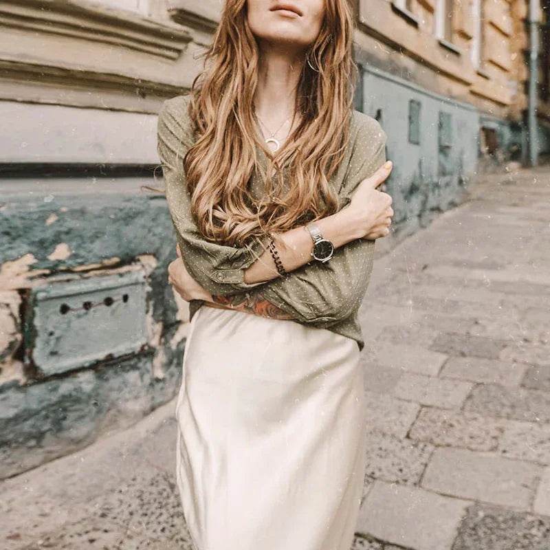Stylemein - Slip Dress | Midi Slip Dress | Midi Strap Dress - Stylemein