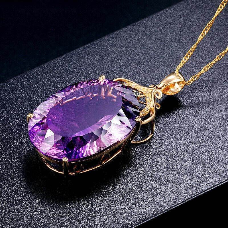 Stylemein – Amethyst Crystal Necklace | Natural Gemstone Pendant - Stylemein