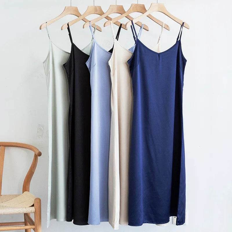 Stylemein - Slip Dress | Midi Slip Dress | Midi Strap Dress - Stylemein