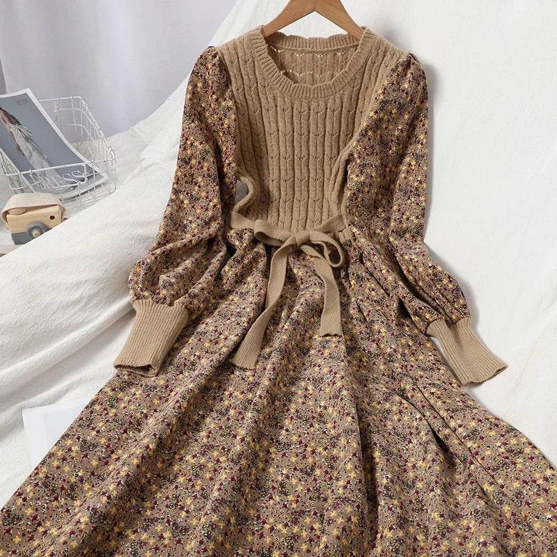 Stylemein - Winter Maxi Dress | Printed Maxi Dress - Stylemein