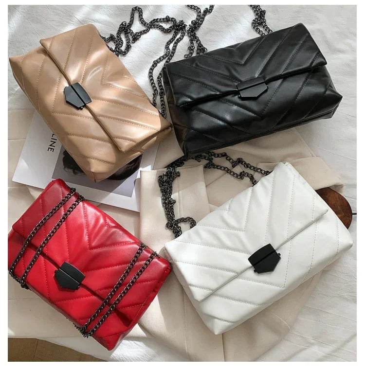 Chain Crossbody Purse | Ladies Designer Handbags | Leather Clutch - Stylemein