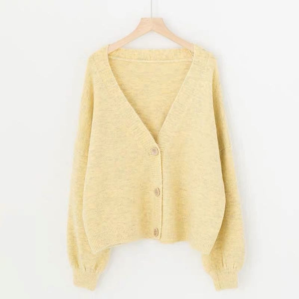 Pale yellow cardigan sweater outlet