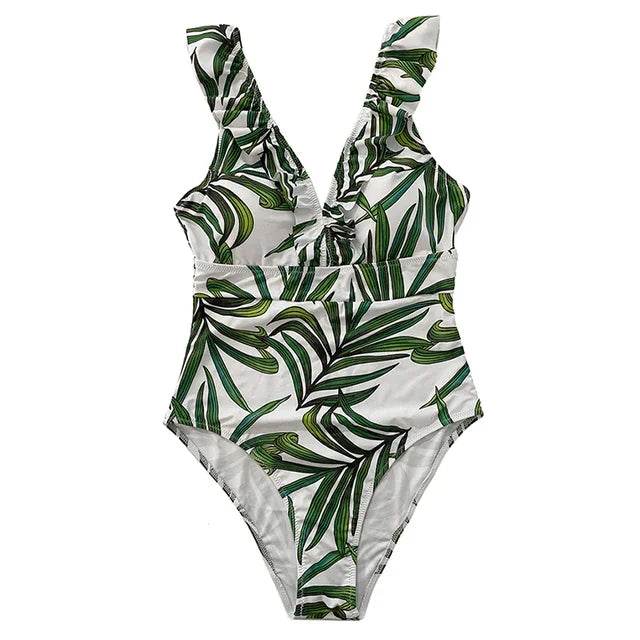 Get Ready for Summer with Our Beach-Ready Striped Ruffled Bathing Suit - Stylemein