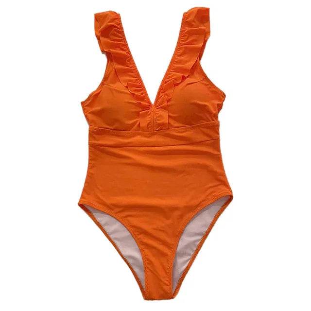 Get Ready for Summer with Our Beach-Ready Striped Ruffled Bathing Suit - Stylemein